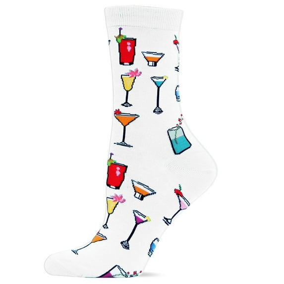 Hot Sox Womens Originals Tropical Drinks Trouser Sock, Women's Shoe Size 4-10.5