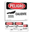 thumbnail image 1 of Hot Spanish OSHA Danger Rigid Plastic Sign 14 Inch x 10 Inch - 5 Pack, 1 of 8