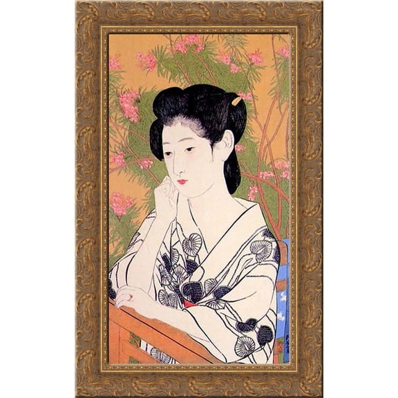 Hot Spring Hotel 24x16 Gold Ornate Wood Framed Canvas Art by Goyo Hashiguchi