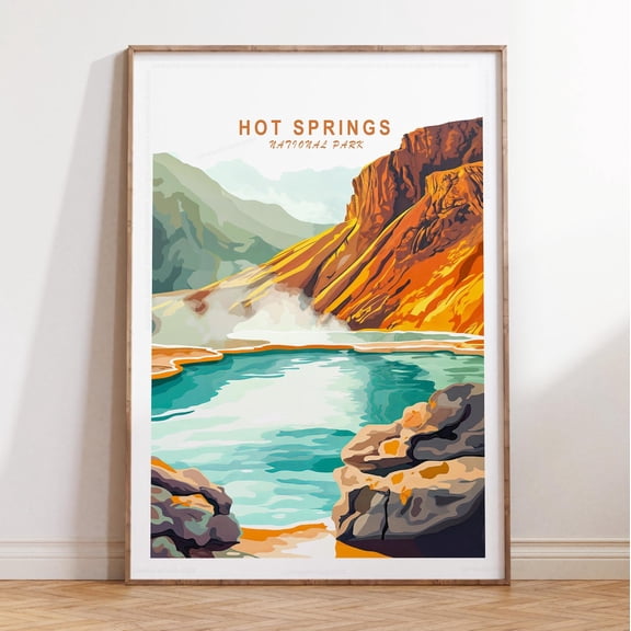 Hot Springs National Park Arkansas Nature Wall Art, Unframed Paper Print Size 8x12