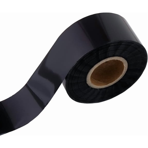 Hot Stamping Foil Paper Roll 120m Black PET Hot Foil Transfer Roll 3cm Wide Heat Transfer Paper for Leather Bronzing Machine PU Heat Anodized Gilded 1roll