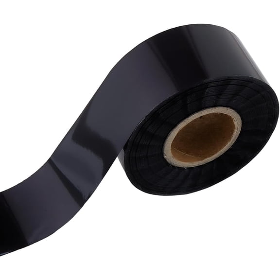 Hot Stamping Foil Paper Roll 120m Black PET Hot Foil Transfer Roll 3cm Wide Heat Transfer Paper for Leather Bronzing Machine PU Heat Anodized Gilded