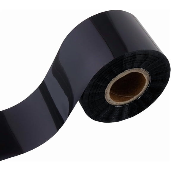 Hot Stamping Foil Paper Roll 120m Black PET Hot Foil Transfer Roll 4.2cm Wide Heat Transfer Paper for Leather Bronzing Machine PU Heat Anodized Gilded 1roll