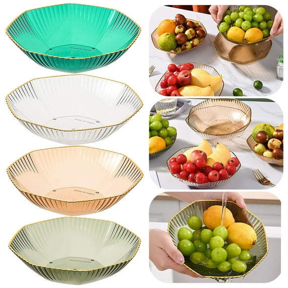 Hot Stamping-Sapphire Green*1 Clearance! Fruit Plate Salad Plate Modern Fruit Dishes for Countertops Home Table Centerpiece Decoration Green