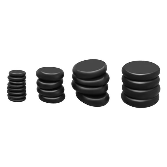 Hot Stone Therapy Set, Natural Basalt Stones for Relaxation, Blood Circulation & Stress Relief
