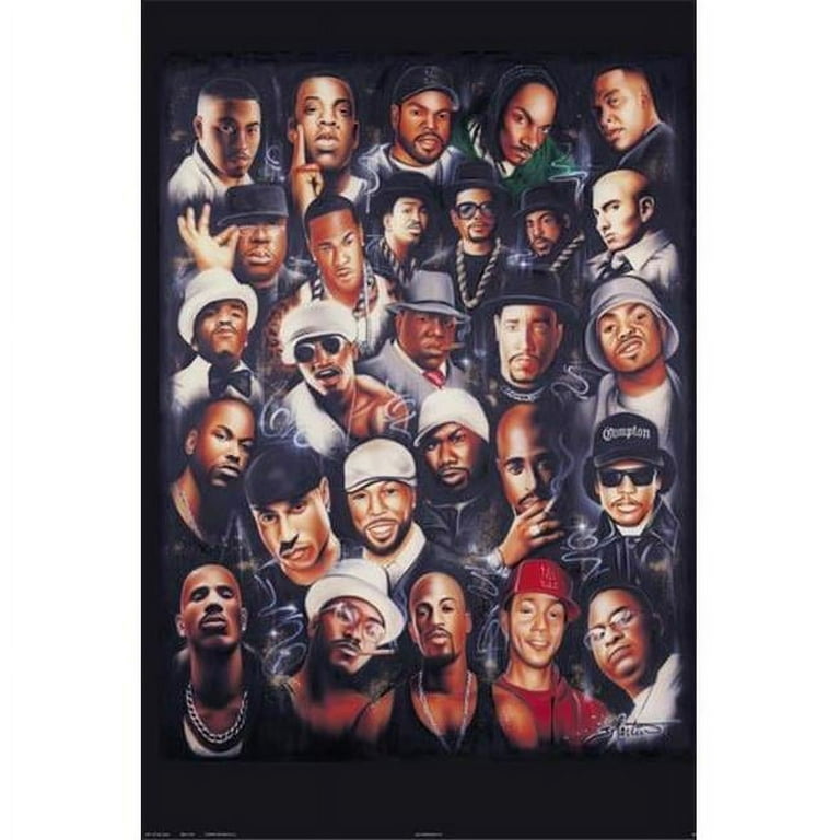 Hot Stuff 1108-24x36-CE Rap Legends Poster - Walmart.com