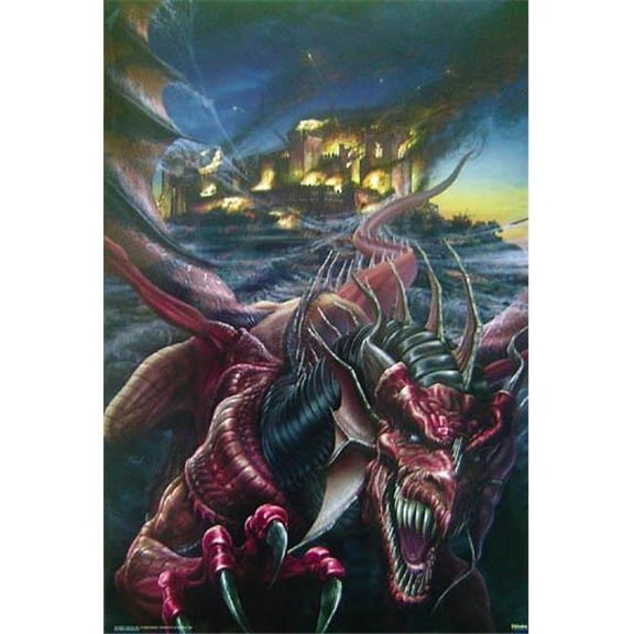 Hot Stuff 2556-24x36-FD Dragon Castle Poster