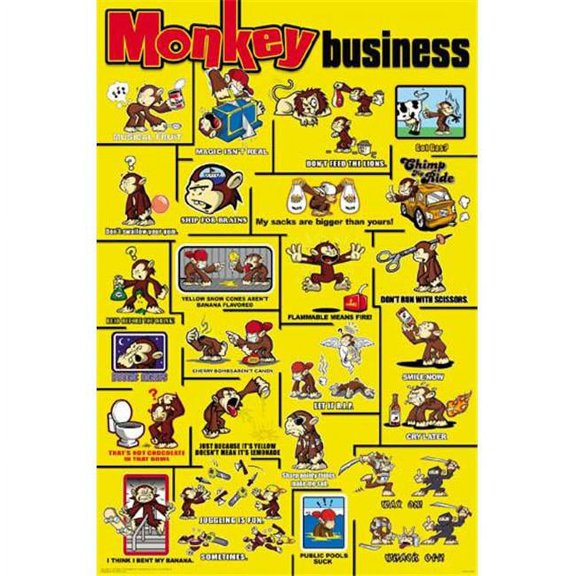 Hot Stuff 2581-16x20-MO Monkey Business Poster