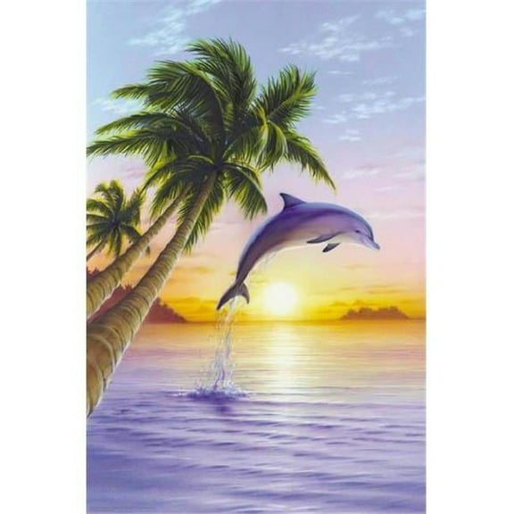 Hot Stuff 2584-24x36-AN Dolphin Sunrise Poster