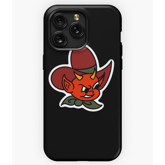 Hot Stuff Devil Cowboy Funny Cartoon Western A8740 Phone Case for iPhone 11 to 17 Pro Max