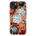 thumbnail image 1 of Hot Stuff Dice Collage Phone Case, Retro Flames and Billiard 8 Ball Artistic iPhone Cover, Trendy Protective Case for iPhone 17 16 15 14 13 12 11 Plus Pro Max Mini, 1 of 6