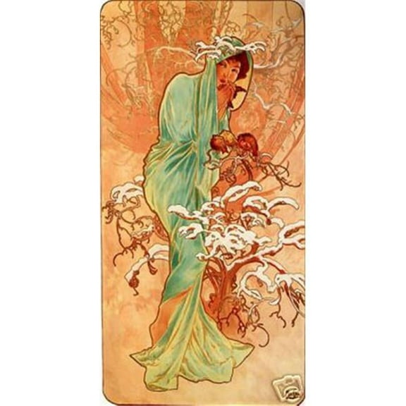 Hot Stuff Enterprise 3755-12x18-AD Winter Alphonse Mucha Poster