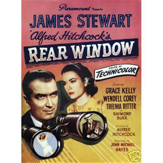 Hot Stuff Enterprise 4563-12x18-LM Rear Window James Stewart Poster- 12 x 18 in.