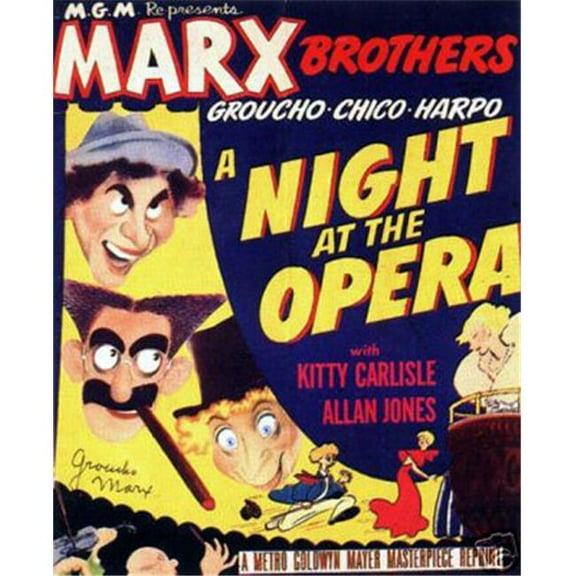 Hot Stuff Enterprise 5202-12x18-LM A Night at The Opera Marx Brothers Poster