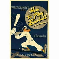 Hot Stuff Enterprise 8127-12x18-LM Goofy How to Play Baseball Poster