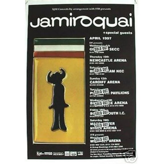Hot Stuff Enterprise 9012-24x36-MU Jamiroquai Concert Tour Poster