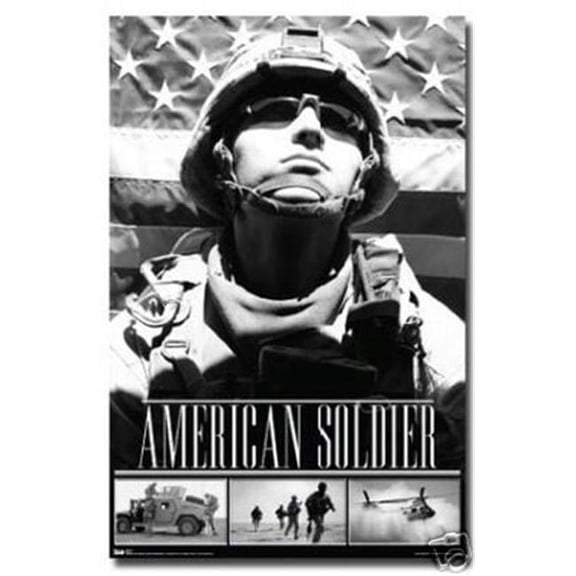 Hot Stuff Enterprise 9407-24x36-VA Rey Lea American Soldier Poster