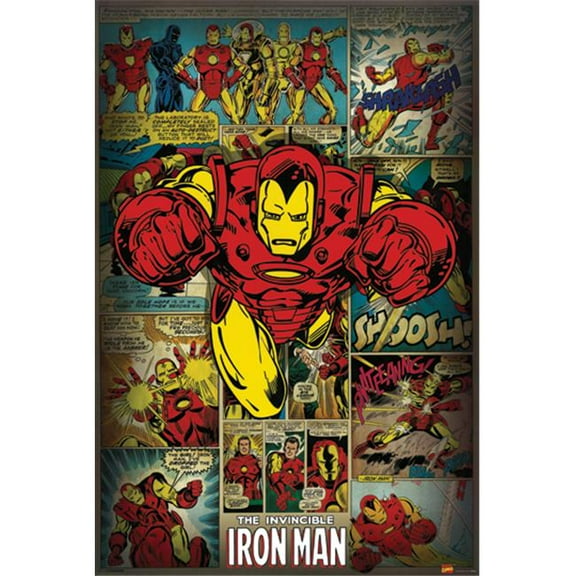 Hot Stuff Enterprise Z105-24x36-NA Iron Man Comics Poster- 24 x 36