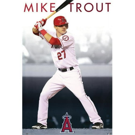 Hot Stuff Enterprise Z37-24x36-NA Angels Mike Trout Poster- 24 x 36 in.