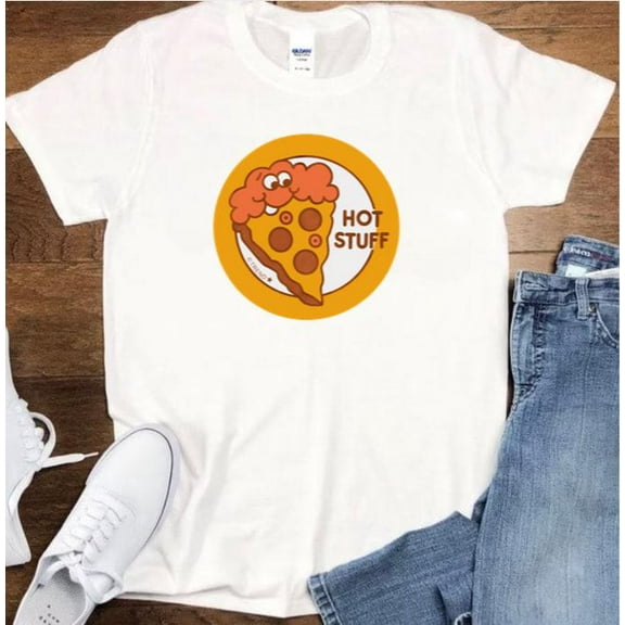 Hot Stuff Funny Scratch N Sniff Bold Retro Graphic Humor Quote Unisex T-Shirt, up to size 5XL