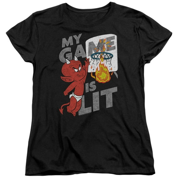 Hot Stuff/Game Is Lit S/S Women'S T-Shirt Black