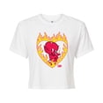 thumbnail image 1 of Hot Stuff - Hot Stuff Flame Heart - Juniors Cropped Graphic T-Shirt, 1 of 5