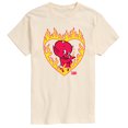 thumbnail image 1 of Hot Stuff - Hot Stuff Flame Heart - Men's Short Sleeve Graphic T-Shirt, 1 of 5