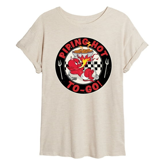 Hot Stuff - Piping Hot To Go - Women's Oversized Graphic T-Shirt