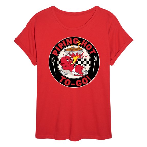 Hot Stuff - Piping Hot To Go - Women's Oversized Graphic T-Shirt