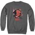 thumbnail image 1 of Hot Stuff/Singe Adult Crewneck Sweatshirt Charcoal, 1 of 1