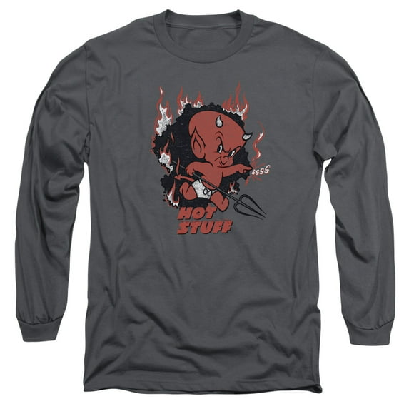 Hot Stuff/Singe-Long Sleeve Adult 18/1 Charcoal