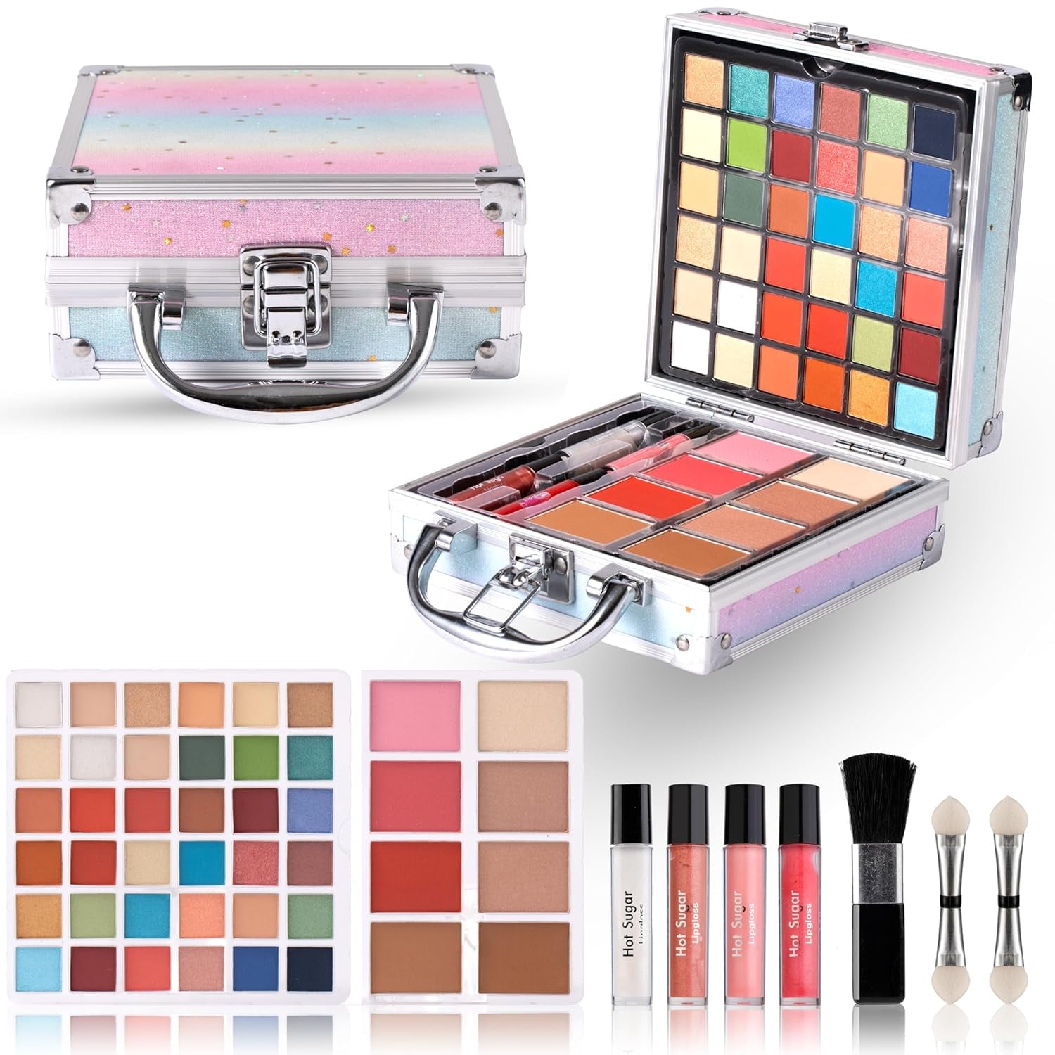 Hot Sugar Girls Makeup Kit, Cosmetics Set for Women, Beauty Box for Teenagers 13-15 (RAINBOW)