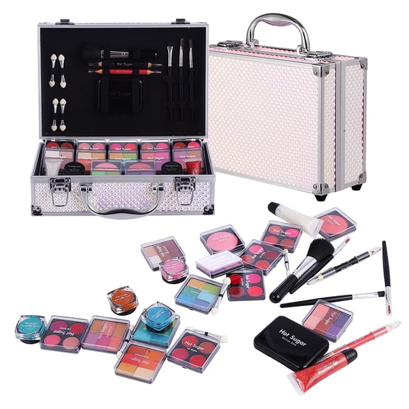 Hot Sugar Makeup Kit for Girls 10-12, All-in-One Kids Makeup Set for Teens, Starter Cosmetic Set for Women with Essential Products - Includes Tools, Brushes, Eyeshadows, and More! (Mermaid)