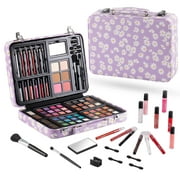 Hot Sugar Makeup Kit for Teenager Girls 10-12, All in One Beginner Makeup Kit for Women Full Kit, Teen makeup kit Cosmetic Gift Set on Birthday Christmas(PURPLE DAISY)