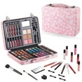 thumbnail image 1 of Hot Sugar Makeup Kit for Teenager Girls 10-12, All in One Beginner Makeup Kit for Women Full Kit, Teen makeup kit Cosmetic Gift Set on Birthday Christmas (PINK DAISY), 1 of 5
