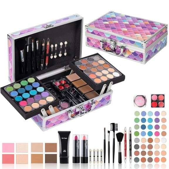 Hot Sugar Makeup Kit for Girls 10-12, Girls Makeup Set Ages 8-12, 14-16, Beauty Box with Real Cosmetics for Women (Mermaid)