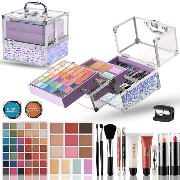 Hot Sugar Teen Makeup Kit for Girls 13-15, Kids Makeup Kit, Makeup Gift Set for Birthday Parties Makeovers & Christmas (Purple)