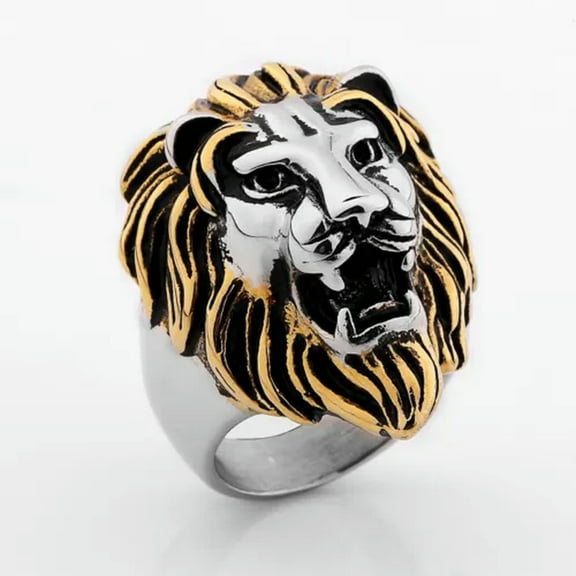 Hot Super Cool 316L Stainless Steel Men's Lion King Head Biker Ring Size 8-15