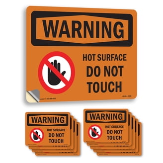 PARTH IMPEX Do Not Touch Sticker -  Pack Of 12  6 X 2 Large Laminated Vinyl Decals Sign Warning Labels