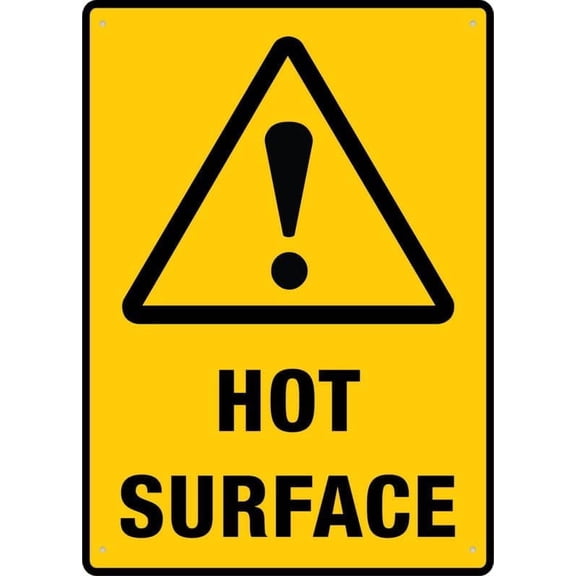 Hot Surface Signs Outdoor, Uv Printed Aluminum 12 X 8 In, Weatherproof And Security Signs For Home Or Business