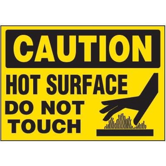 Hot Surface Warning Markers Safety & Compliance Signs/OSHA & ANSI Compliant Safety Signs/Machine Warning Signs Metal Sign Tin Sign 12x16 Inch