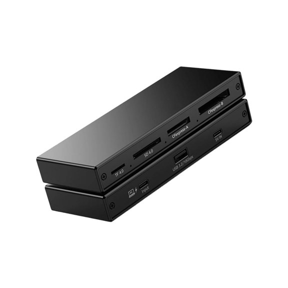 Hot Swappable Card Reader Featuring USB 3.2 for CFe Type B TypeA SD4.0 Cards Enabling Quick Card Changes