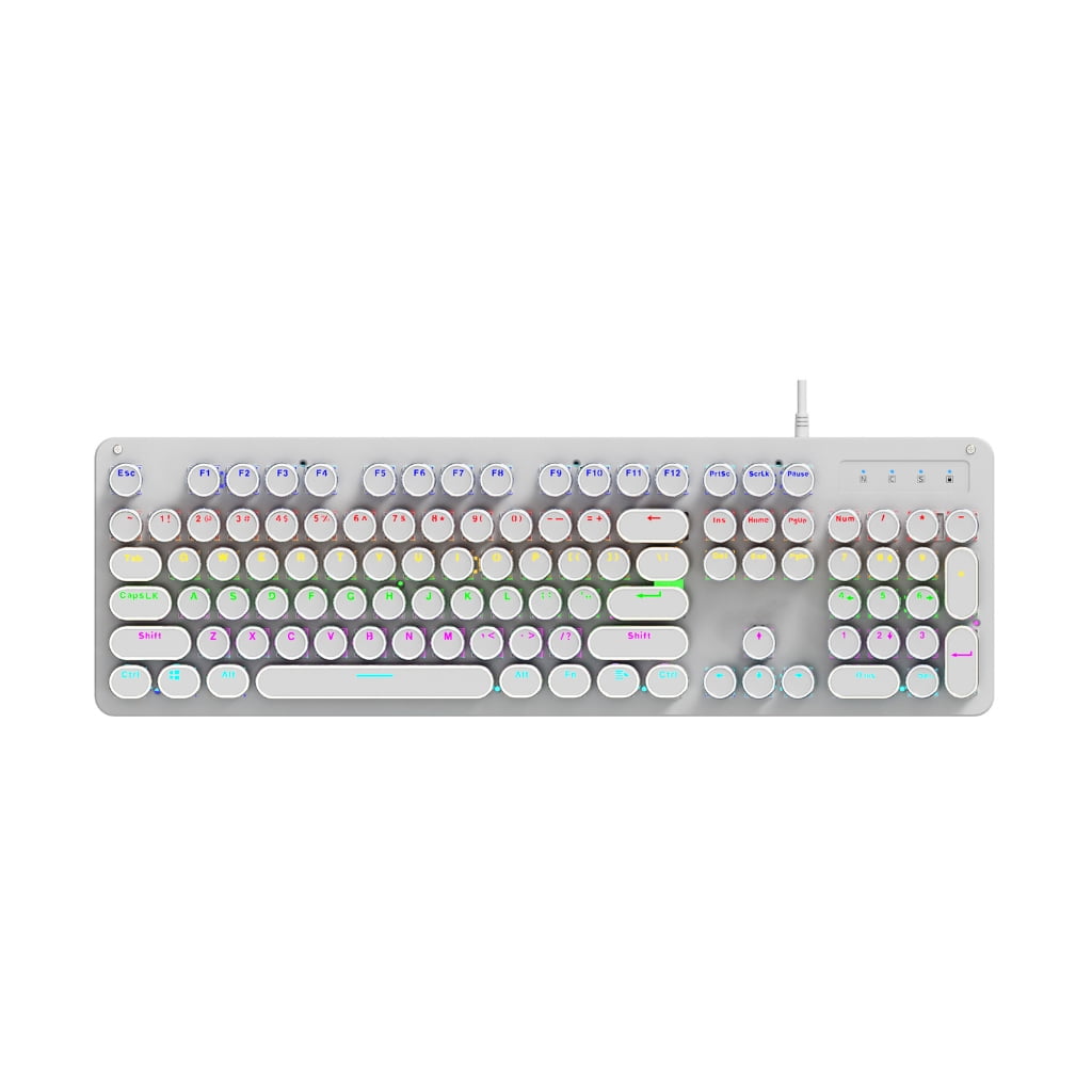 LED Illuminates Mechanical Keyboard Mouse Backlits Effects Hot Swappable Switches ABS Keycaps Wire Type C Connection