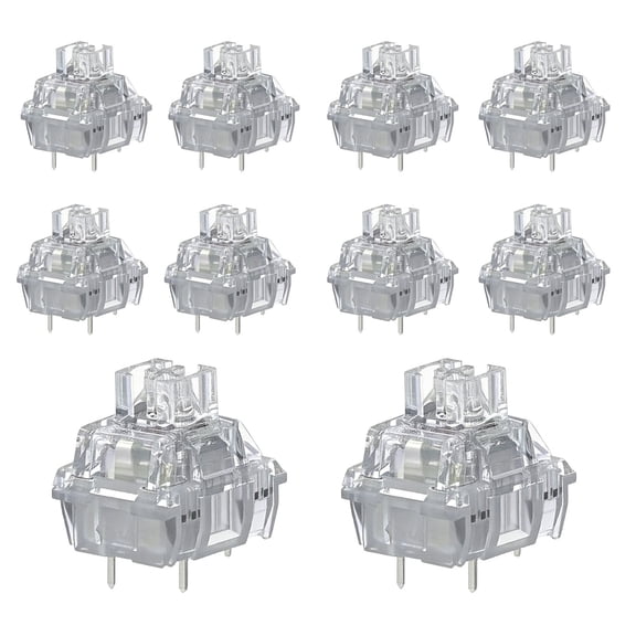 Hot Swappable Mechanical Keyboard Switch Transparent Shell Tactile Clicky Custom Replacement Key Component for Pc Gaming Diy Keyboard Modification