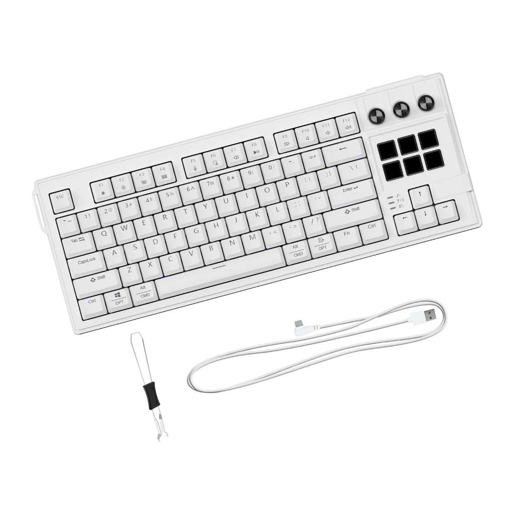 Hot Swappable Red Switches Gaming Keyboards With Elastics Gaskets Structure And Full RGBs Illuminations
