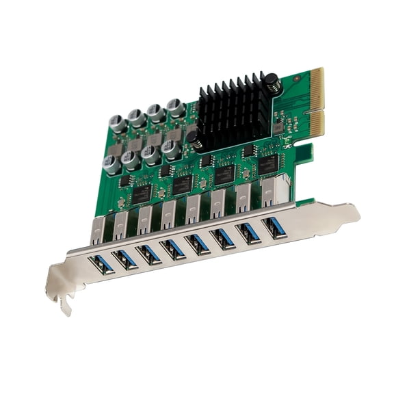 Hot Swappable USB 3.2 PCIe Card 8 Port High Speed for Gamers and Creators