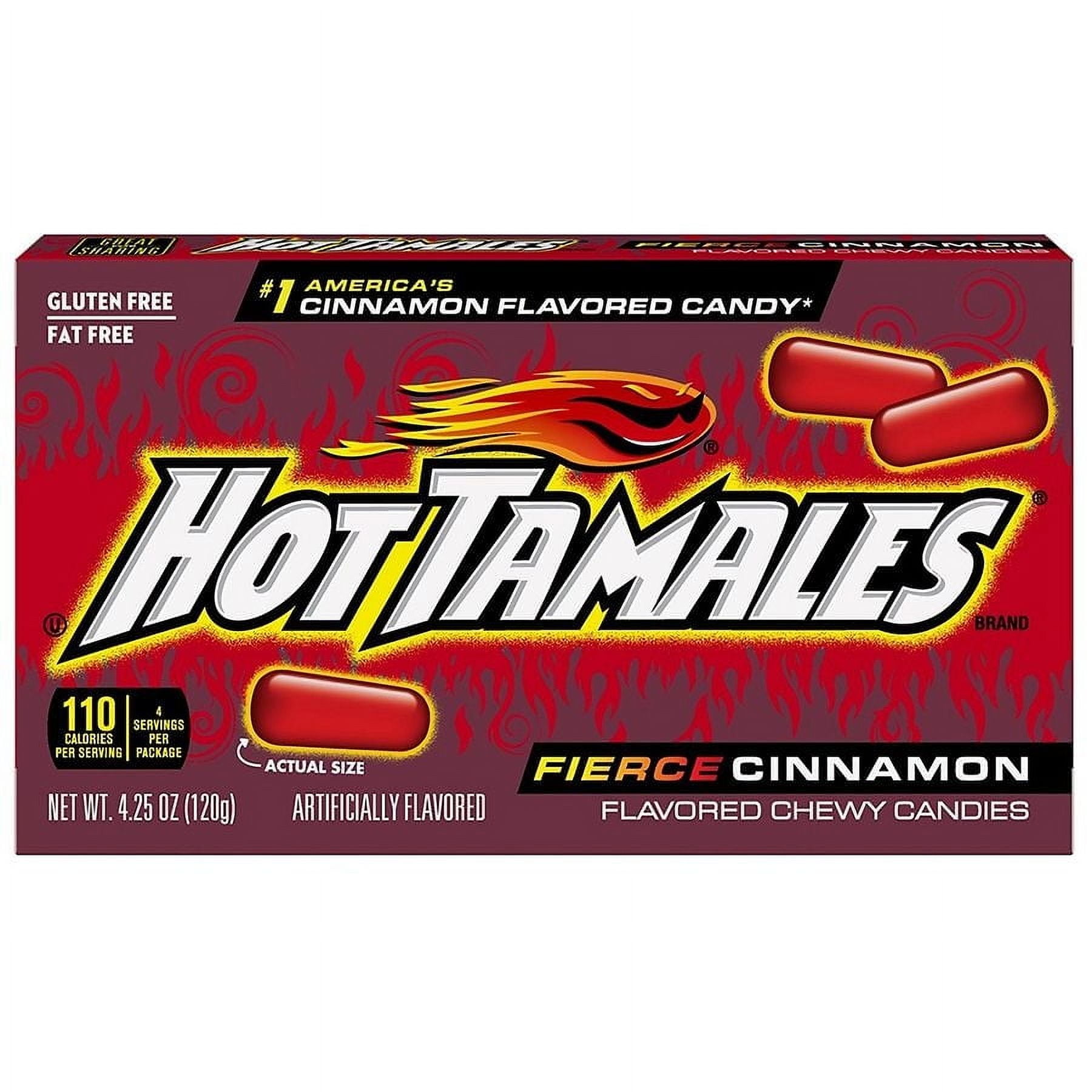 Hot Tamales Chewy Candy Fierce Cinnamon 4.25 OZ Pack of 2