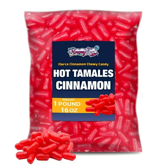 Hot Tamales Fierce Cinnamon Candy 1 LB Bulk Bag, Cinnamon Candy, Gummy Candy, Resealable Bag
