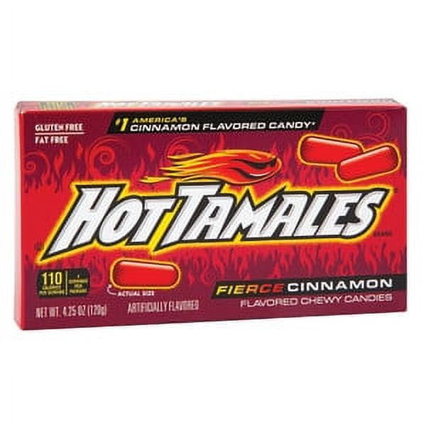 Hot Tamales Fierce Cinnamon Candy, 4.25oz Theater Box, Pack of 12