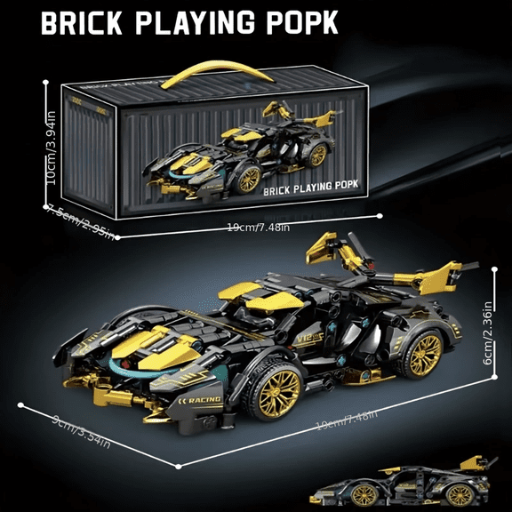 Hot Technical Mini Building Blocks Car Racing Sport Speed Vehicle Model City Mechanical Super Bricks Puzzle Toys Adult Gift